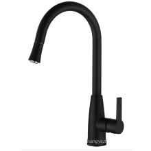 Aquacubic Cupc Modern Stainless Steel Kitchen Faucet Tap Mixer Pull Down Sprayer Black Single Handle nsf 61-9